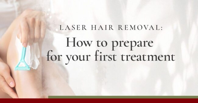 Laser Hair Removal_Skin Center at Southgate_1 Laser Hair Removal: How to prepare for your first treatment. Image of person shaving their legs.